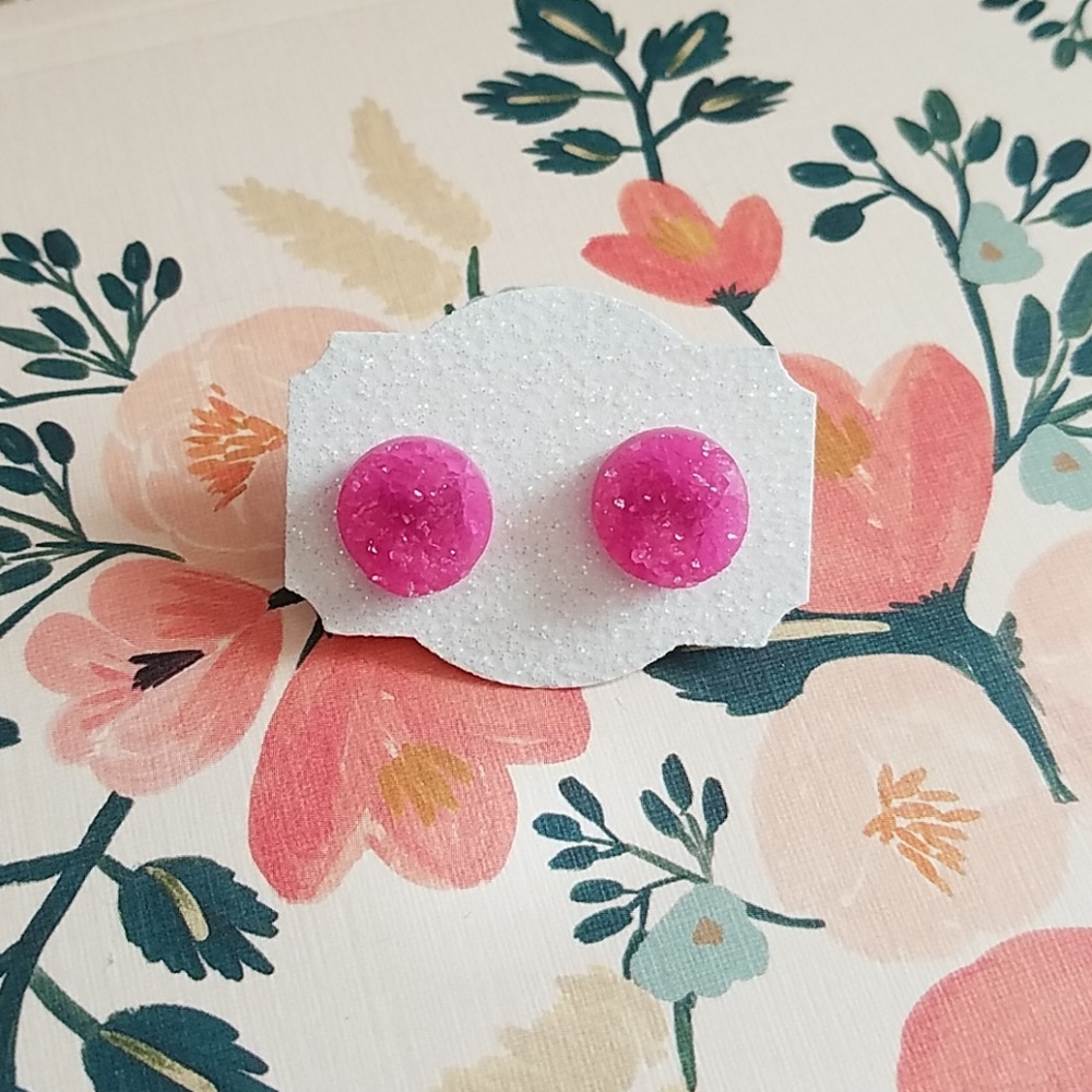 Pink earrings